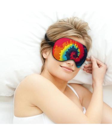 Adjustable Tie Dye Sleep Mask for Women | Comfortable Eye Shades Cover with Elastic Strap for Better Sleep - Buy Online on GoSupps.com