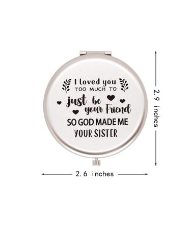 Muminglong Frosted Compact Mirror - Sister Birthday & Christmas Gift idea - Silver - Buy Online on GoSupps.com