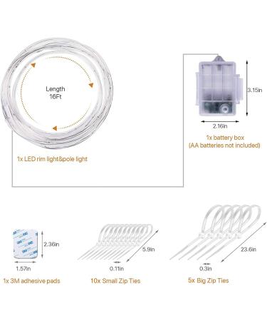 Waybelive LED Basketball Hoop Lights - Remote Control, 16 Color Change, Waterproof, Super Bright - Perfect for Nighttime Outdoor Play - Great Gift for Kids - Buy Online on GoSupps.com