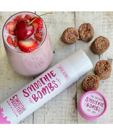 Smoothie Bombs Blender Boosters - Super Berries Mix  Acai  Goji berry  Cranberry  Cherry  Organic Superfoods ingredients  Gluten-Free  Vegan  5 Bombs Per Tube - Buy Online on GoSupps.com