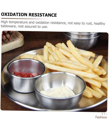 Zerodeko 10 Pcs Steak Sauce Cups Stainless Steel Sauce Cups Small Soy Sauce Containers Stainless Steel Fry Cup Ketchup Cups Home Supplies Condiment Cups Seasoning Delicatessen Dipping Dish 6X4CMx5pcs Silverx5pcs - Buy Online on GoSupps.com