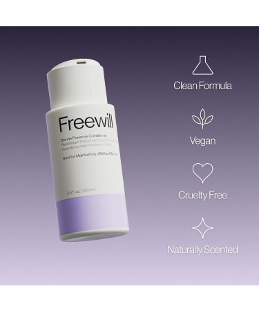 Freewill Blonde Preserve Shampoo - Best Purple Shampoo for Blonde Hair Care Neutralizes Brassiness & Enhances Shine | 8.5 oz - Buy Online on GoSupps.com