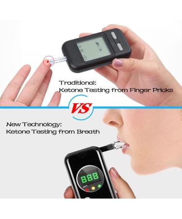 Ketone Breath Tester | Accurate Ketosis Analyzer with 10 Mouthpieces - Black - Buy Online on GoSupps.com