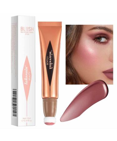 Blush Highlighter Stick | Creamy 3 in 1 Multi-Stick Sharpening Stick Highlighter Contouring Shimmer Liquid Powder Waterproof Light Face Cosmetics Rowces Liquid Blush 02#