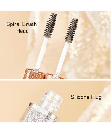 Rosarden Black Glitter Waterproof Mascara - Long-Lasting Shiny Sparkle Diamond Makeup for Volume and Length - Smudge Proof for Party Wedding - Buy Online on GoSupps.com