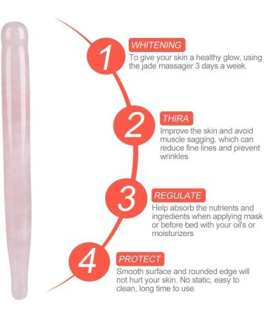 Acupressure Pen - Natural Rose Quartz Acupuncture Stick | 12cm Acupressure Tool for Wellness & Relaxation - Buy Online on GoSupps.com