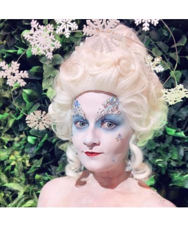 Women's Renaissance Marie Antoinette Wig Medieval 18th Century Colonial Curly Wave Hair Halloween Party Cosplay Accessories (White) - Buy Online on GoSupps.com