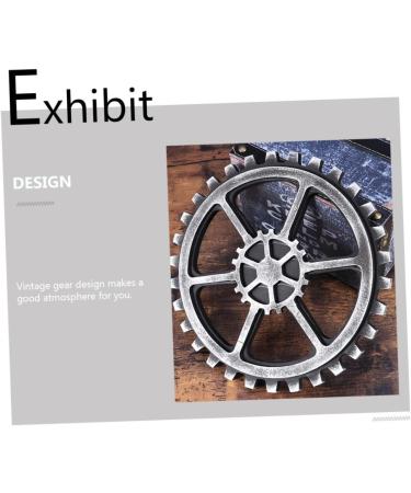 Cabilock 1pc Gear Ornaments Office Decore Wall Gear Wheel Art Wall Decoration Vintage Gear Wall Art Wooden 24X24CM - Buy Online on GoSupps.com