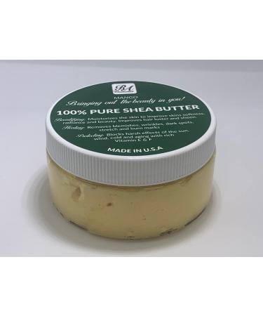 100% African Shea Butter Whipped Mango 6oz 5 Ounce (Pack of 1)