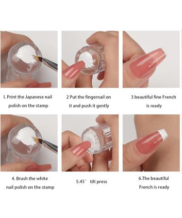 3-Piece Nail Art Stamper Kit - Clear Silicone Nail Stamp Set for French Manicure & Designs - Buy Online on GoSupps.com