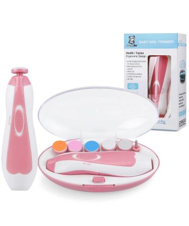 PandaEar Electric Baby Nail Trimmer Newborn Baby Nail File Electric Infant Toddler Nail Clippers Kit with Extra 6 Replacement Pads (Pink) - Buy Online on GoSupps.com