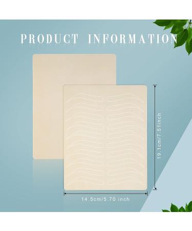 16-Piece Double-Sided Practice Skin for Microblading Eyebrows - White Silicone Makeup Skins for Brow Tattoo Practice - Buy Online on GoSupps.com