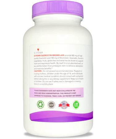 G-Powr Quercetin Bromelain Supplement 965mg 120 Capsules - Immune, Joint & Heart Support - Anti-Inflammatory Formula for Energy - Men & Women - Buy Online on GoSupps.com