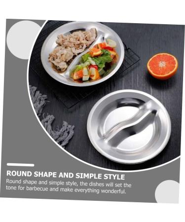 Milisten 4pcs Stainless Steel Saucer Japanese Salad Dressing Japanese Plates Stainless Steel Candy Dishes and Trays Mini Stainless Steel Mixing Bowls Condiment Saucer Lattice Snack Bowl 10.5X10.5CM Silver - Buy Online on GoSupps.com