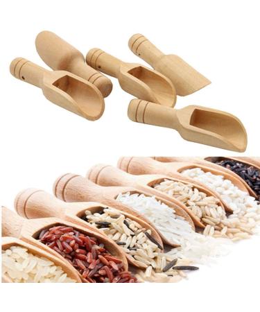 20pcs Mini Wooden Mini Candy Baby Spoon Salt Scoops Tea Spoon Take a Bath Washing Powder - Buy Online on GoSupps.com
