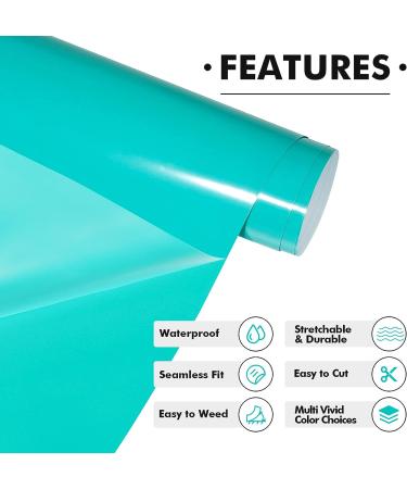Gatichetta Heat Transfer Vinyl Roll 12x6ft Bright Teal HTV Iron on Vinyl Roll for T-Shirts Compatiable with Cricut  Cameo  Heat Press Machines  Bright Teal 12 x 6ft 03-tiffany - Buy Online on GoSupps.com