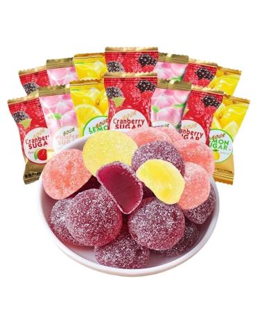 White peach flavored gummies Sour and sweet cranberry fruit juice fudge Preserved fruit Candy Snacks Desserts Healthy Snacks Food New Year Candy Vegan Casual Snacks gift pack (3 Flavor Mixed 250g) 3 Flavor Mixed 250g