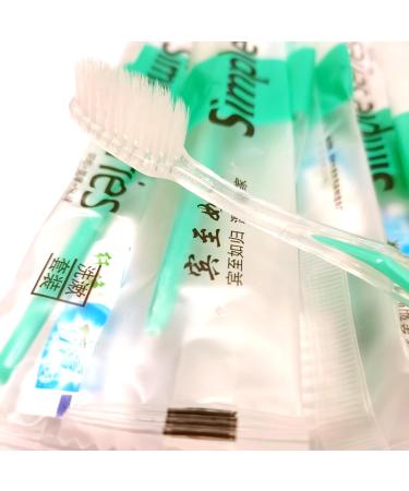 Travel Toothbrush Toothpaste Dental Kit - Green Teeth Cleaning Appliances (Pack of 10) | International Shipping - Buy Online on GoSupps.com