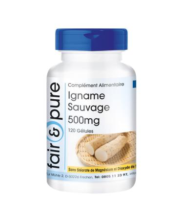 Fair & Pure - Wild Yam 500mg - standardized with 20% diosgenin - 120 capsules - highly dosed