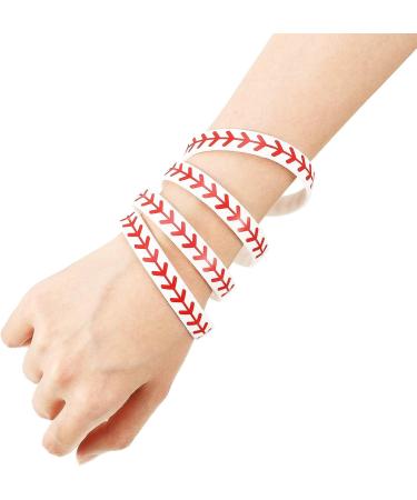 JOVITEC Softball Bracelet - 24 Pieces White Silicone Wristband for Players and Teams - Buy Online on GoSupps.com