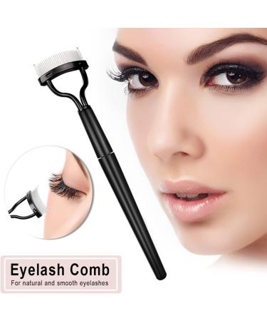 Eyelash Brush Eyelash Comb Eyebrow Brush Eyelash Separator Mascara Applicator Eyelash Definer with Comb Cover Designed Cosmetic Brushes Tool/51 Black - Buy Online on GoSupps.com