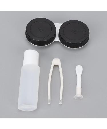 Contact Lens Container Cute Tweezers Contact Lens Box Square Shape Black Portable for Daily Use - Buy Online on GoSupps.com