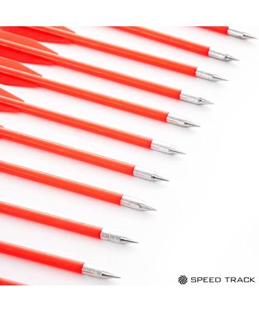 SPEED TRACK 60PCS 6.25 Inch Mini Crossbow Bolts Set 50-80LB - Sharp Metal Tip, Reusable Arrows for Target Practice, Hunting, Fishing - Red/Yellow - Buy Online on GoSupps.com