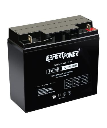 ExpertPower EXP12180 12V 18Ah Lead Acid Battery Black SLA