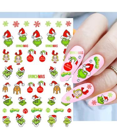 Buy Christmas Nail Art Stickers - 3D Self-Adhesive Winter Designs for DIY Manicure | Xmas Tree & Snowflakes Nail Decals for Women & Girls - Buy Online on GoSupps.com