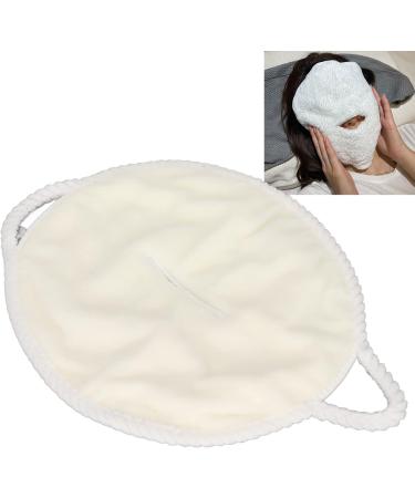 Hot Compress Facial Towel Portable Skin Friendly Reusable Skin Care Facial Towel Coral Fleece for Women for Beauty Salon for Home(One-hole mounting ear) - Buy Online on GoSupps.com