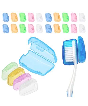 Travel Toothbrush Cover 20 Pcs Portable Toothbrush Heads Hygienic Protective Cap