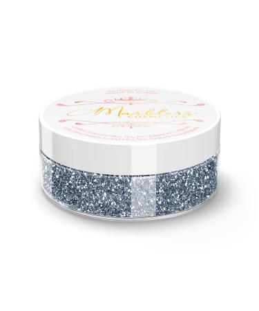MARBLERS Cosmetic Grade Fine Twinkle Glitter Graphite Grey 0.18oz (5g) | Non-Toxic | Vegan | Cruelty-Free | Eyeshadow Nail Polish Nail Art | Festival Rave & Party Makeup | Body & Face Fine Glitter 5g Silver Graphite Grey