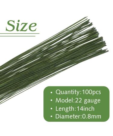 SOCNITC 100pcs Floral Wire Dark Green  22 Gauge Flower Wire Sticks Floral Supplies 14 inches for Bouquet Stem Wrap Floral Arranging Craft Projects Corsages  Wedding Bouquet  22 Gauge 100 pcs Dark Green - Buy Online on GoSupps.com