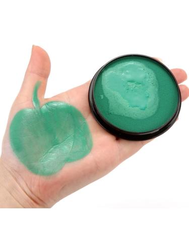 Karlor facial color 30g dark green aqua make-up make-up facepainting body paint water base professionally make-up paint for adult children makeup halloween carnival carnival cosplay (dark green)