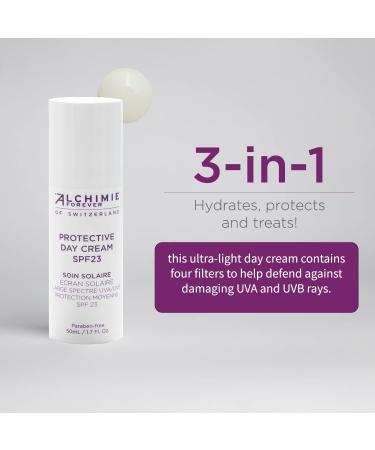 Alchimie Forever Protective Day Cream SPF 23 | Benzene-Free UVA/UVB Protection & Hydration | 1.7 Fl Oz - Shop Internationally - Buy Online on GoSupps.com