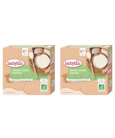 BabyBio Gourde Brass Avoine Banane V g tal 340 g (Lot de 2)