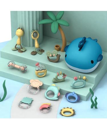 Generic Jouets de Dentition pour b b sans BPA Hochet Portable Jouets de Dentition pour la Coordination il-main Chambre Coucher Salon 13 Pi ces
