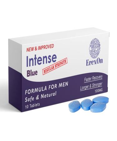 ErexOn - Intense Blue 10 Tablets - Herbal Supplement for Men - Strong Effect - Performance & Enhancement Tablets for Men 10 Count (Pack of 1)