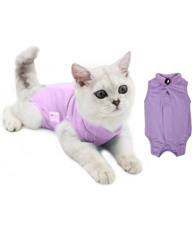 Buy Katzbody Surgical Recovery Suit for Cats | Post-Op Castration & Wound Care (L Purple) - International Shipping - Buy Online on GoSupps.com