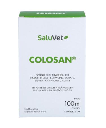 Saluvet Colosan |100 ml |Approved medicine for horses cattle pigs sheep goats rabbits and dogs |For feed-related flatulence and gastrointestinal disorders