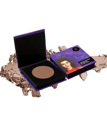 Love Earth Cosmetics Contour De Force Mini Bronzer 01 Taupe Topper browngray Lightweight easy to blend illuminating bronzer matte finish