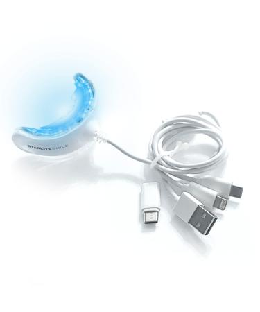 Starlite Smile Teeth Whitening Accelerator Light, 16x Powerful Blue LED Light Mouth Tray, Teeth Whitening Machine for Home Use, Connected with iPhone/Android/USB/USB-C, Teeth Whitener Light Gum Tray