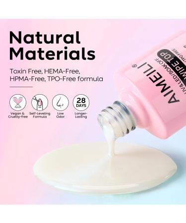 AIMEILI 2 In 1 Pearl Glitter Top Coat Gel Polish Micro Aurora Glitter Gel Polish Shimmer Gel Top Coat No Wipe UV LED Chrome Nail Art Top Gel High Gloss Shiny Finish Long Lasting 10ml 001 - Buy Online on GoSupps.com