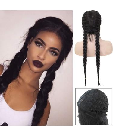 Mypace Ponytail Wig for Women - Long Synthetic Braided Wig Heat-Resistant Black - Stylish European & American Fashion - Buy Online on GoSupps.com