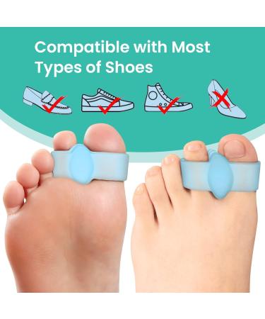 Welnove Toe Separators with 2 Loops - Pack of 12 Soft Gel Bunion Correctors - Big Toe Spacer for Bunion Pain and Overlapping Toe - Blue - Buy Online on GoSupps.com