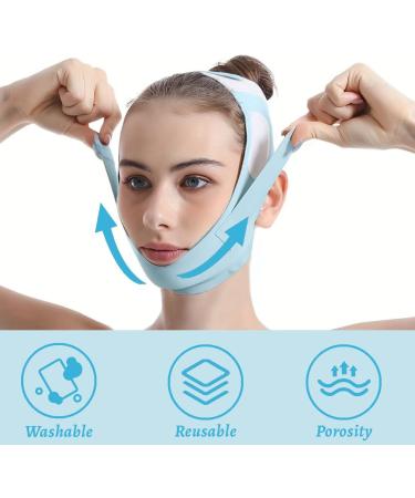 Gaine Visage Liftant masque de shaper pour le visage masque de modelage du visage en v Peut tre utilis la maison ou pendant le sommeil bleu - Buy Online on GoSupps.com