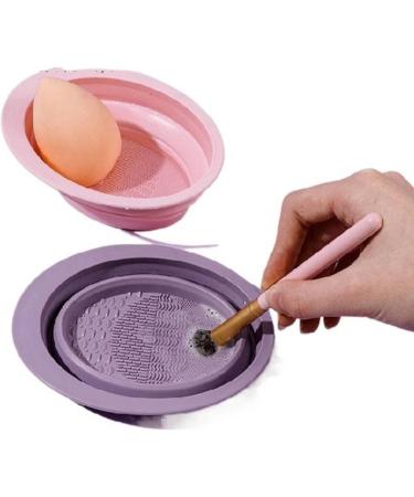 Folding Makeup Brush Cleaning Pad - Two-Piece Beauty Tool Set for Brushes & Blenders - International Shipping Available - Buy Online on GoSupps.com