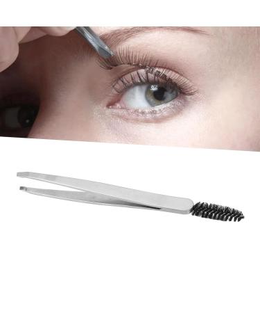 Premium Stainless Steel Sloping Eyebrow Tweezers with Lace - Perfect for Precision Plucking & Shaping - Buy Online on GoSupps.com