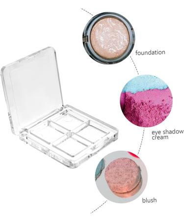 Housoutil 50 Pcs Boxes Eye Shadow Box Highlighters Makeup Containers Diy Eyeshadow Sub Plate Cosmetic Sample 6x6cmx5pcs Transparentx5pcs - Buy Online on GoSupps.com