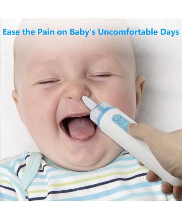 Baby Nasal Aspirator by Bellababy | 3 Suction Levels, Rechargeable, Anti-Backflow | Gentle Booger/Snot Remover with Light Function | Mute Operation | Includes 2 Tips and Carrying Bag - Blue - Buy Online on GoSupps.com